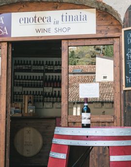 Enoteca in Tinaia the wine shop of Villa Spinosa